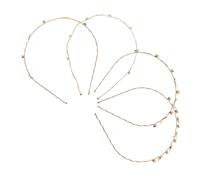 OSOLADY 4pcs Gold Metal Wave Headband for Women Versatile Rhinestone Hair Accessories for Weddings Birthdays and Everyday Use