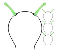 OSOLADY 4pcs LED Glow Antenna Headbands, Halloween Party Hair Hoop, Lighting LED Martian Antenna Headpiece, Space Themed Party Head Bopper Light Green