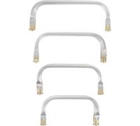 OSOLADY 4pcs Metal Purse Frame - Inner Kiss Lock Clasp for Cloud Bag Crafting - U-Shaped Multi-Size Wallet Frame Clasp - Bag Hardware Replacements