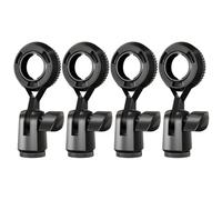 OSOLADY 4pcs Microphone Clip with Female Adapter Rotating Mic Holder for Podcast Online Course Voice Chat Desktop Stand Compatible with Standard Threaded Connection