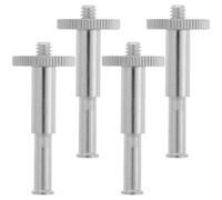 OSOLADY 4pcs Microphone Stand Extender Adapter for Mic Metal 1/4 Thread Converter Silver Professional Design Tight Fit Not Easy to Break for Suspension Stand