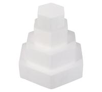 OSOLADY 4pcs Multi-function White Foam Fake Cakes Wedding Foams Cake Dummies Can Be Glued Reusable Models for Party and Wedding Decoration