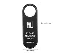OSOLADY 4pcs Not Disturb Door Hanger Sign Double-sided Door Indicator Signs Artificial Leather Reversible Design Adaptable Functionality Quick Message Changes for Residential Spaces