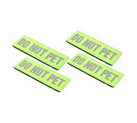 OSOLADY 4Pcs Reflective Service Dog Patches Nylon Harness Labels with Do Not Pet Warning for Enhanced Visibility and Safety Comfortable Breathable Decorative Badges for Dogs