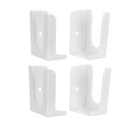 OSOLADY 4PCS Scale Organizer Mount Weight Scale Holder - Vertical Storage Bracket - Universal Rack for Digital Weighing Machine Or Power Strip, White, Easy Stick/Drill Setup