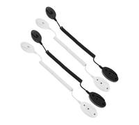 OSOLADY 4pcs Self Adhesive Remote Control Holder with Retractable Security Tether Cord Loss Strap for Tv Phones Compact No Drill Mount Space Saving Organizer for Living Convenience