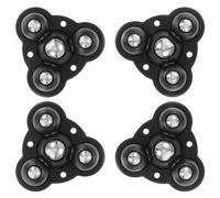 OSOLADY 4pcs Self-adhesive Sticky Swivel Casters for Appliances Mini 4-ball Roller Wheels with Black Steel Bearings, Adhesive Storage Box Castors Suitable for Home Trash Bins and Small