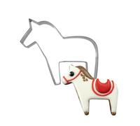 OSOLADY 4Pcs Stainless Steel Horse Shape Cookie Mould Set Baking Tools for Unicorn Animal Biscuit Cutters DIY Kitchen Fruit Cutters