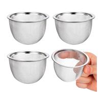 OSOLADY 4pcs Stainless Steel Tea Infuser Strainer Set for Loose Leaf Tea 8.5cm Diameter Mesh Filters for Brewing and Steeping