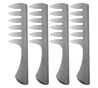 OSOLADY 4pcs Vintage Barber Comb for Slick Back Styling, Wide Tooth Hair Combs for Wavy and Thick Hair, Ergonomic Salon Hairdressing Tool for Men's Grooming