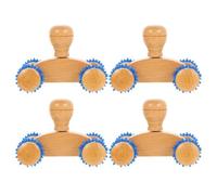 OSOLADY 4pcs Wooden Roller Muscle Massager for Physical Therapy and Muscle Relaxation Handheld Back Massage Tool for Manual Back Massage