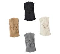 OSOLADY 4pcs Woven Hairband Warm Knitting Headband Cross Wide Edging for Female Ear Protection Hand-knitted Lady Hair Band