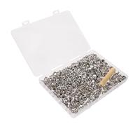 OSOLADY 500pcs Decorative Studs for Fabric - 10mm Silver Round Rivets with Awl - Silver Spikes for Shoes Metal Clothing Craft - Punk Style DIY Accessories