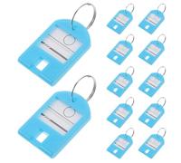OSOLADY 50pcs Key Tag Luggage Tags Plastic and Iron Sturdy Multi-Function Compact Labels for Different Occasions Suitable for Keys and Lunch Boxes
