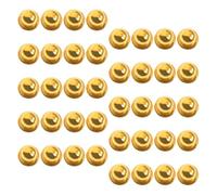 OSOLADY 50pcs Medium Gold Plastic Chef Coat Buttons for Uniforms, Sewing Replacement Buttons for Restaurant Jackets, DIY Clothing Repair Accessories