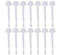 OSOLADY 50Pcs White Hair Nail Polish Replacement Brushes for Manicure Nail Art Plastic Polish Bottle Brush Heads Shop Supplies for Expert Use