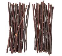 OSOLADY 50pcs Wood Sticks Wood Log Sticks Natural Brown Round Classic Delicate Material Not Easy to Break Easy to Hold and Operate for Beach Theme Season Crafts