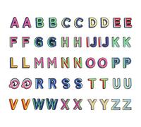 OSOLADY 52pcs Sew on Alphabet Cloth Patches for Hats and Clothes, Colourful DIY Craft Letters for Daily Life, Creative Clothing and Bags Accessories Embroidered Appliqué