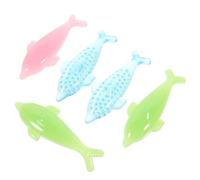OSOLADY 5pcs Dolphin-Shape Nail Brush Multi-Function Manicure Cleaning Tools Sturdy Plastic Assorted Colours Comfortable Grip Suitable for Cleaning Hands Feet Fingernails for Nail Art and Salon Use