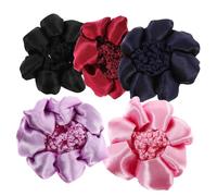 OSOLADY 5pcs Elastic Hair Nets for Ballet Comfortable Girl Hair Bun Holding Net Satin Elastic Snood Holder