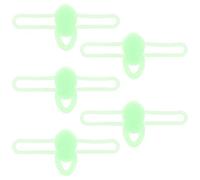 OSOLADY 5pcs Fishing Pole Hook Keeper - Silicone Elastic Rings for Worm Bait - Glow in the Dark Fishing Rod Mounted Hook Keepers