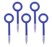 OSOLADY 5pcs Flexible Non-lethal Pen, Prison Anti-swallowing Safety Pen for Talking Interview, Refillable Writing Tool for Secure Jail Detaine Blue