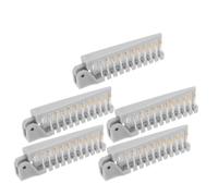 OSOLADY 5pcs Foldable Hair Brush with Comb Double-sided Wide-tooth and Fine-tooth Plastic Hair Comb Set, Travel-friendly and Portable Styling Tool for Women and Men Attending Events Or
