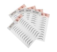 OSOLADY 5pcs Hair-like Eyebrow Stickers for Women Brow Tattoo Tint Black Peel off Stamps