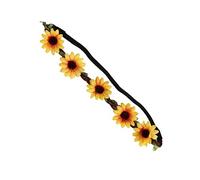 OSOLADY 5pcs Hawaiian Sunflower Hair Wreath Party Garland for Women Bohemia Style Flower Hair Band Beach Theme Party Favors