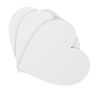 OSOLADY 5pcs Heart Shaped Cotton Canvas Panels 20x20cm for Painting and Sketching Artist and Student Stretched Canvas Board Set Blank Acrylic for Beginners