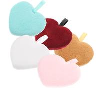 OSOLADY 5pcs Mixed Color Reusable Facial Cleansing Sponges with Soft Velvet Makeup Puff for Skin Cleaning and Makeup Removal, Powder Puff Set for Household and Cosmetic Use