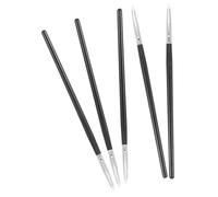 OSOLADY 5Pcs Nail Art Sculpture Pen Black Silicone Head Painting for Shaping Modeling for Nail Art and Sculpture