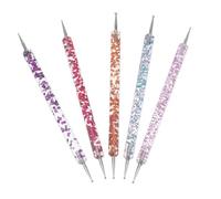 OSOLADY 5pcs Professional Nail Art Pen Set Manicure Tools Rhinestones French Tip Tool for Salon Diy