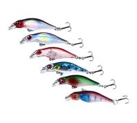 OSOLADY 6 Pcs Fishing Baits and Lures Lure Bait Sink into The Water 5 Cm Slow Sinking Fishing Success Rate Outdoor Use