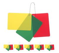 OSOLADY 6 Sets Referee Green Red Yellow Cards - Referee Penalty Cards for Match Warning Penalty - Soccer Game Supplies for Sports Officials