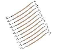 OSOLADY 60pcs Ponytail Hooks for Styling Bungee Elastic Bands Apricot for Natural Ponytails Braids Half-knots No Pulling Tugging