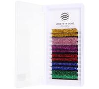 OSOLADY 6Pairs Glitter False Eyelashes Colored Lashes Extensions for Eye Makeup Random Colors Skin Friendly for Halloween Cosplay