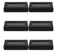 OSOLADY 6pcs Clear Lid Bow Tie Box: Black Snake Print Pattern Cardboard Tie Container, Rectangle Necktie Storage Packaging Box for Birthday Festival Presents