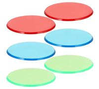OSOLADY 6pcs Colored Lighting Filters Set Red Green Blue Physical Optical Instruments Plastic Film Sheets for Science Education and Photography Lighting Correction
