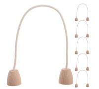 OSOLADY 6pcs Croquet Wickets Replacement: Standard Size Lawn Game Replacement Croquet with Wood Base - for Outdoor Family Games, Backyard Activities