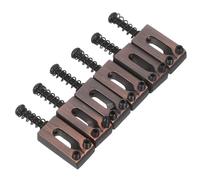 OSOLADY 6pcs Electric Guitar Bridge Replacement Parts with Zinc Alloy Black Screws and Straight Spring Design, Enhancing Playing Comfort and Structural Stability for Professional