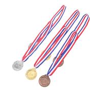 OSOLADY 6pcs Gold Silver Bronze Award Medals Set with Neck Ribbons