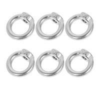 OSOLADY 6pcs M8 304 Stainless Steel Eye Nut Ring Fasteners Tie down Rings Heavy Duty Threaded Nuts for Industrial and Marine Hanging Applications