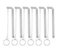 OSOLADY 6pcs Marine Safety Pins: Quick Release With Lanyard - Spring Locking Cotter Automatic Reset For Boat Canopy Bimini Tops Vehicle Equipment