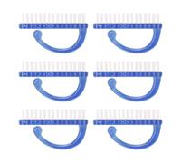 OSOLADY 6pcs Plastic Nail Scrub Brush Set for Manicure Use Practical Nail Dust Cleaning Brushes for Manicure Lovers