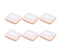 OSOLADY 6pcs Reusable Makeup Sponge Puff Set for Wet and Dry Application, Rectangle Pu Sponge Makeup Tool for Effortless Powder and Foundation Blending, for Occasions and Travel Random Random Color