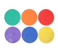 OSOLADY 6pcs Spot Markers For Sports - Non Slip Poly Vinyl Floor Dots 9 Inch - Colored Floor Discs For Agility Speed Training Football Basketball Practice
