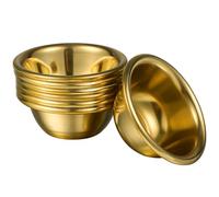 OSOLADY 7pcs Buddhist Offering Bowl Cup Set Made of Copper with Smooth Surface and No Burrs, for Temple and Home Use as Sacrifice Water Cups for Buddha Offerings