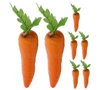 OSOLADY 7pcs Fake Carrots Foam Silk Fabric Realistic Carrot Decor Easter Table Decoration No Maintenance Needed Spring Season