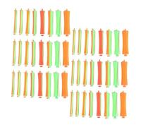 OSOLADY 8 set Plastic Cold Wave Hair Curling Perm Rods for Long Hair Curlers with Elastic Bands Smooth Surface Rollers for DIY Styling and Perms